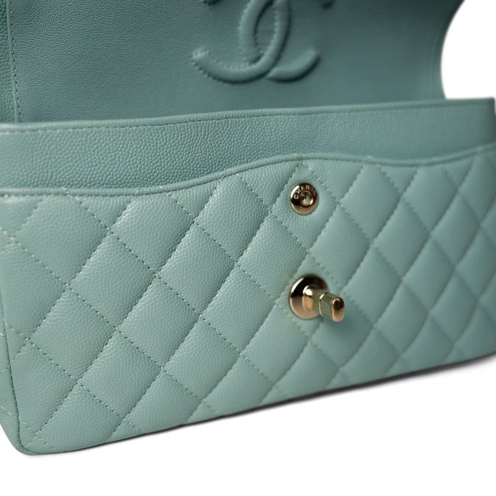 20C Tiffany Blue Small Classic Flap Light Gold Hardware