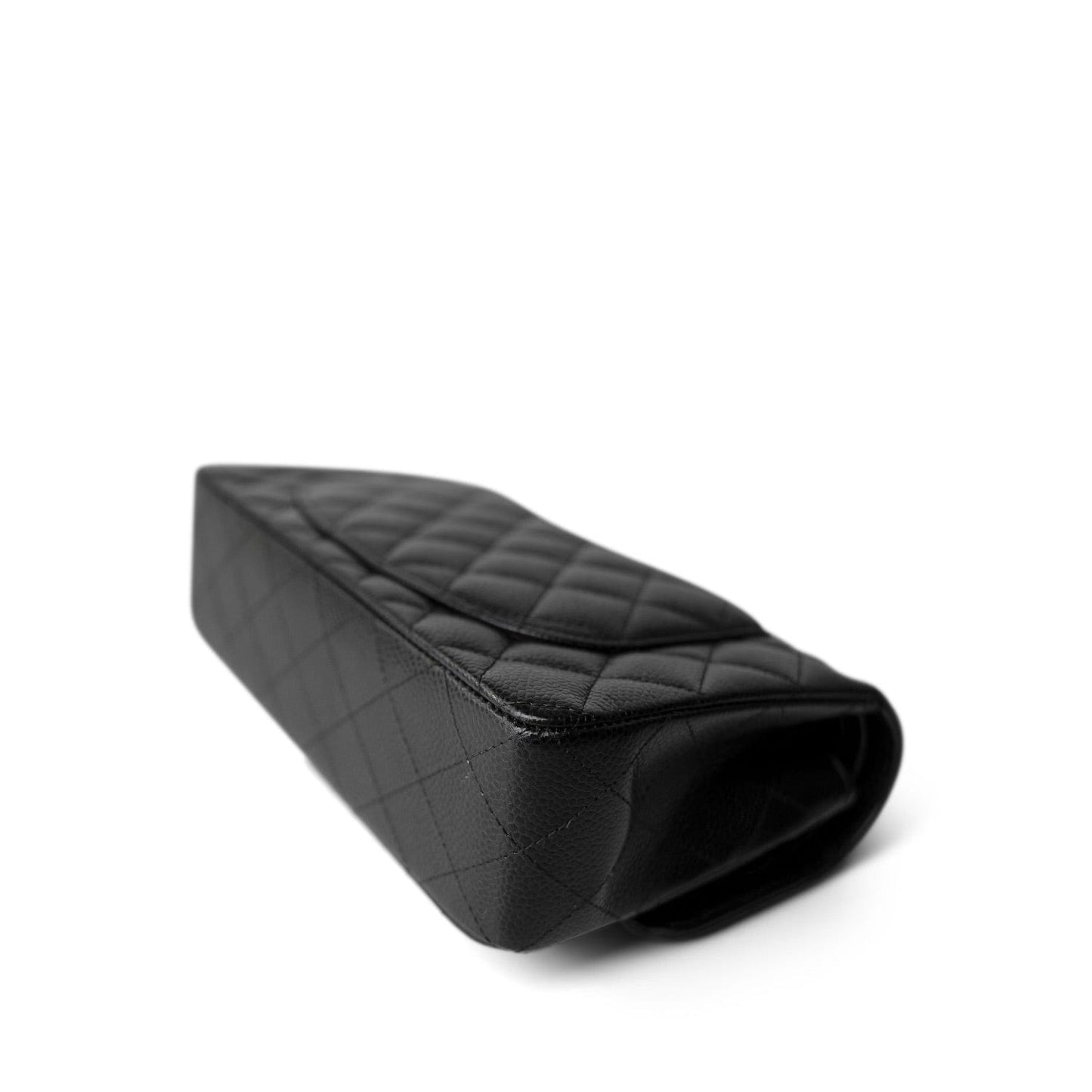 Black Caviar Quilted Classic Flap Small Gold Hardware