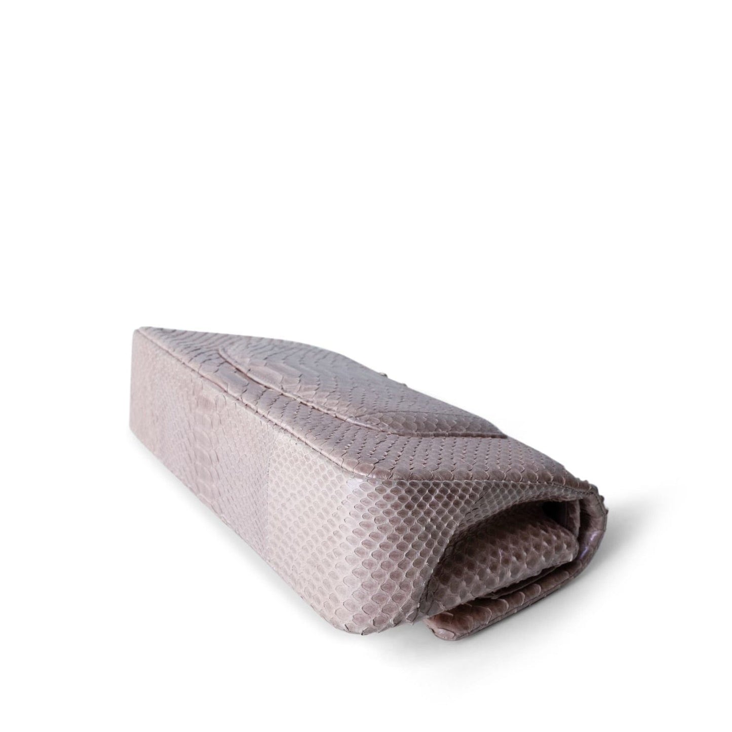 Iridescent Light Pink Python Medium Classic Double Flap LGHW