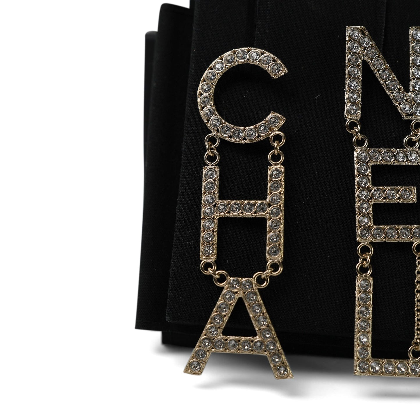 Cha-nel Crystal Drop Earrings