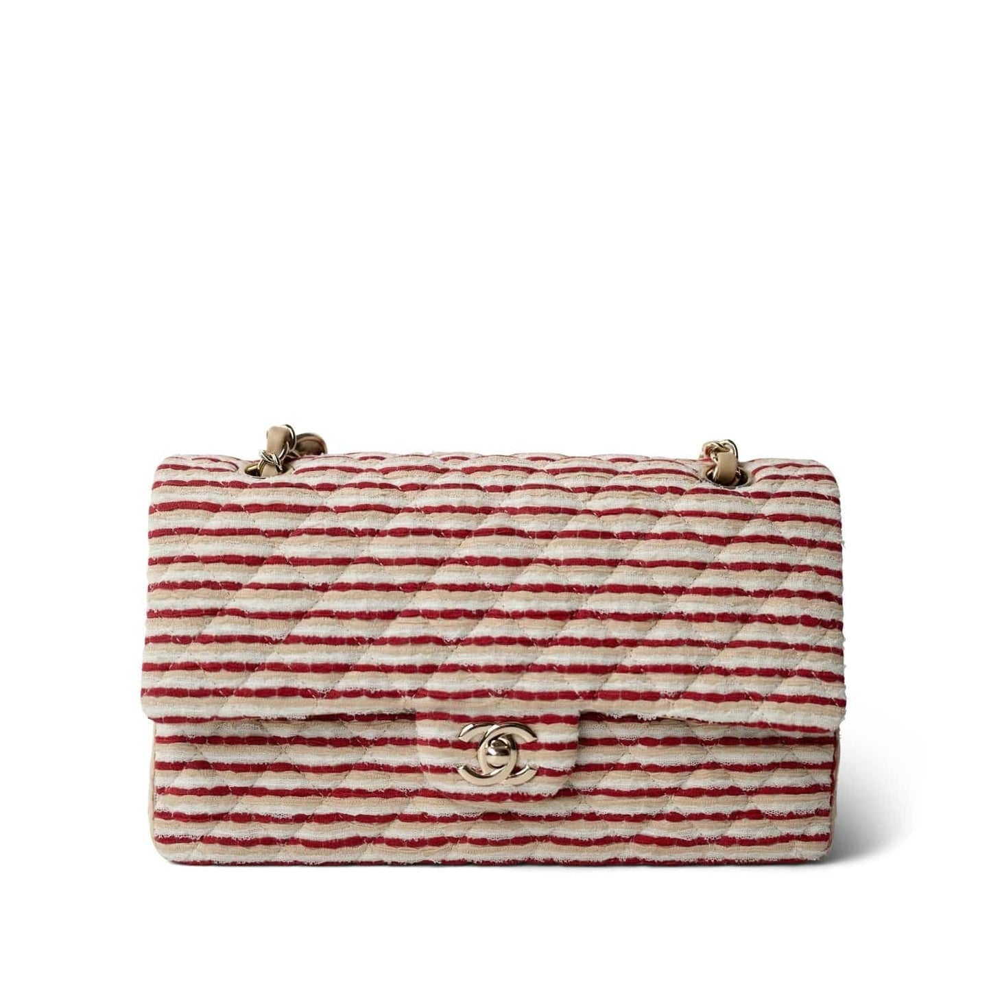 Red Striped Jersey Coco Sailor Flap Bag LGHW