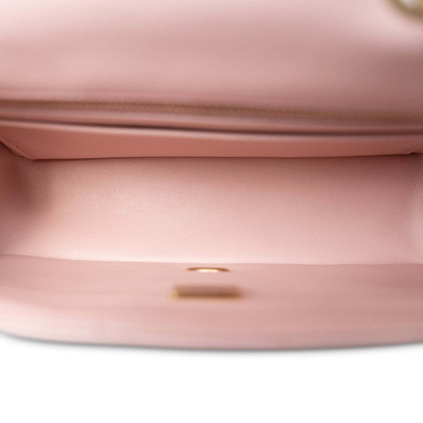 Light Pink Lambskin Quilted Sweet Camelia Single Flap Aged GHW