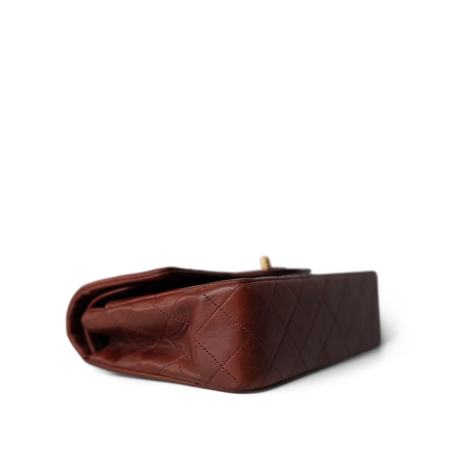 Vintage Red Lambskin Quilted Classic Flap Small GHW