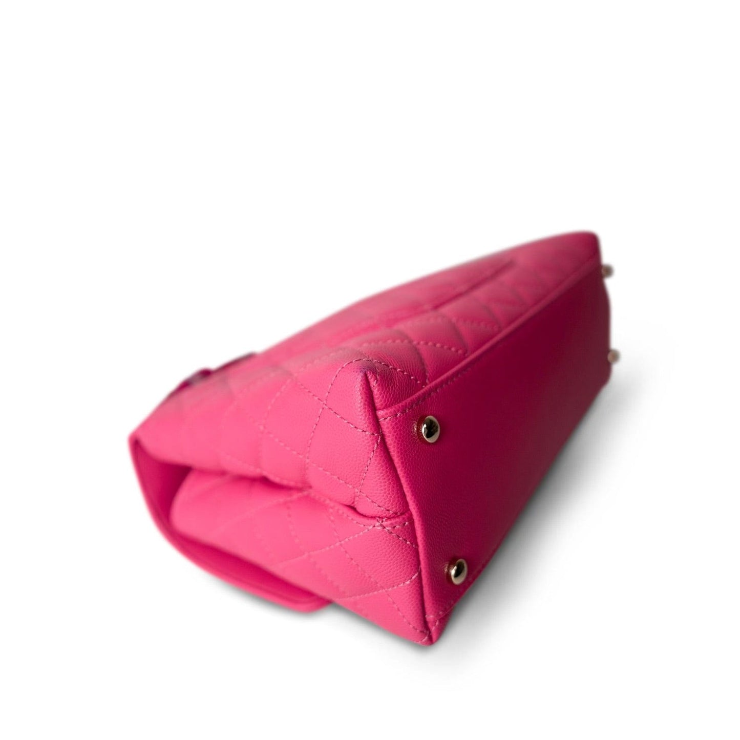 Pink Caviar Quilted Coco Handle Medium Light Gold Hardware