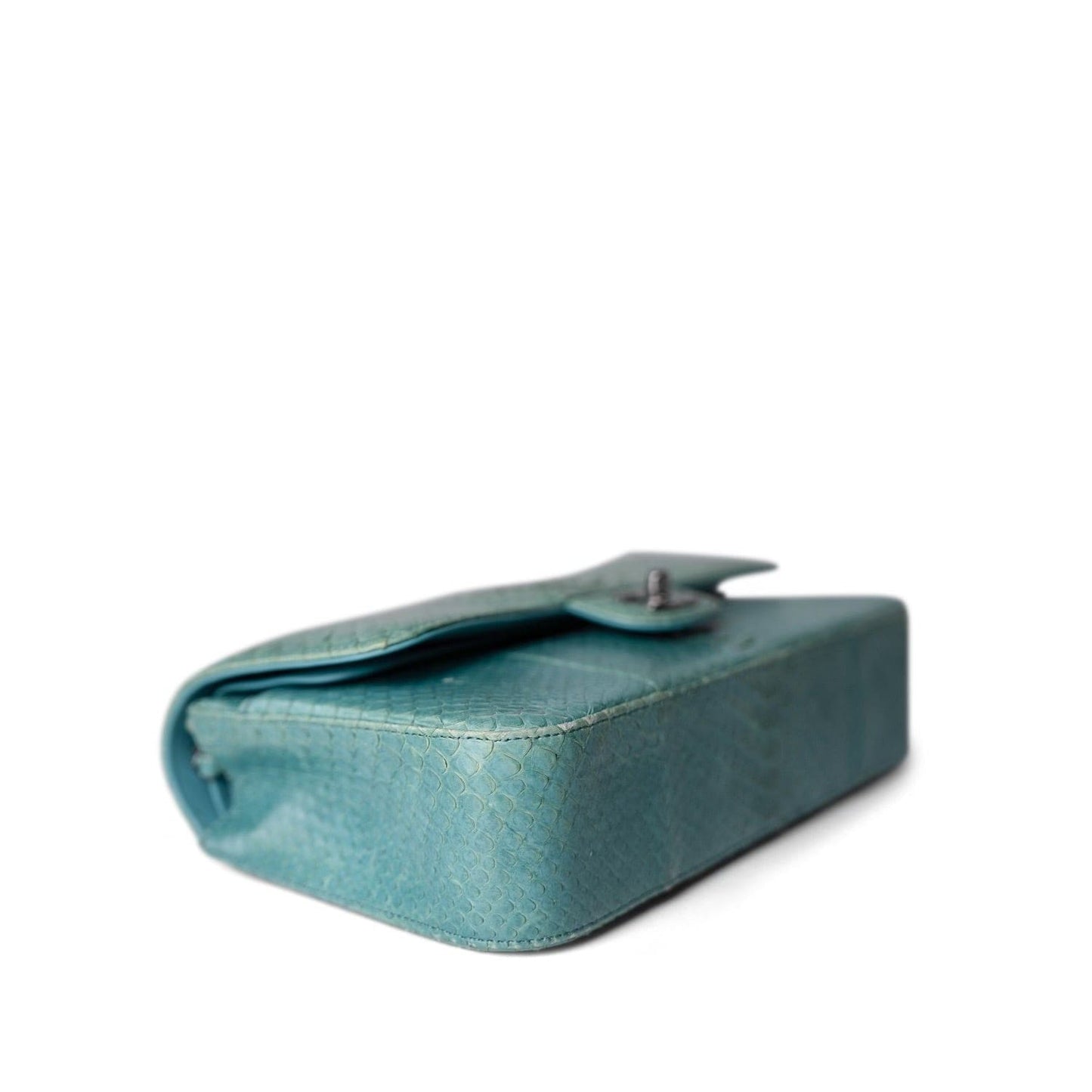 Turquoise Python Medium Classic Double Flap