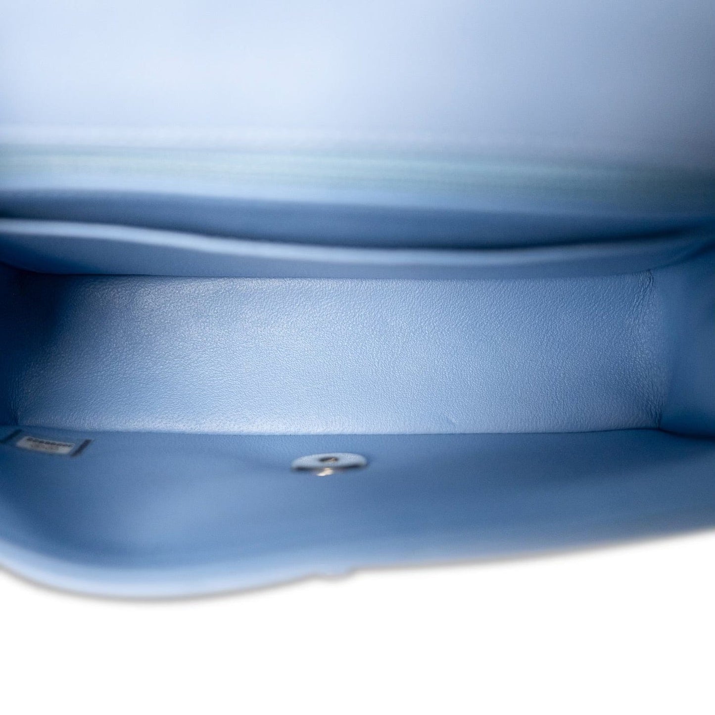 21C Sky Blue Lambskin Quilted Single Flap Mini Rectangular Light Gold Hardware