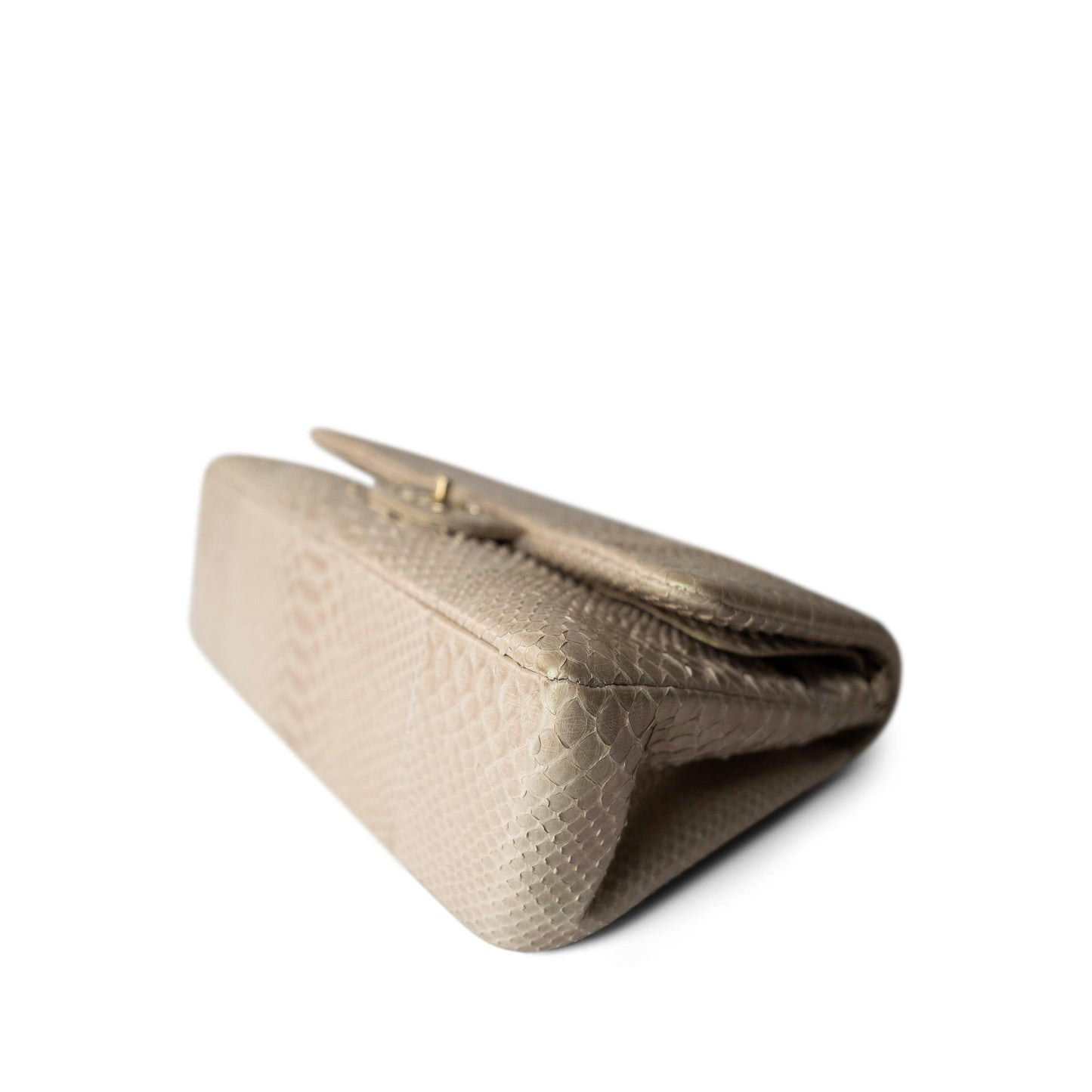Iridescent Beige Python Classic Flap Jumbo LGHW