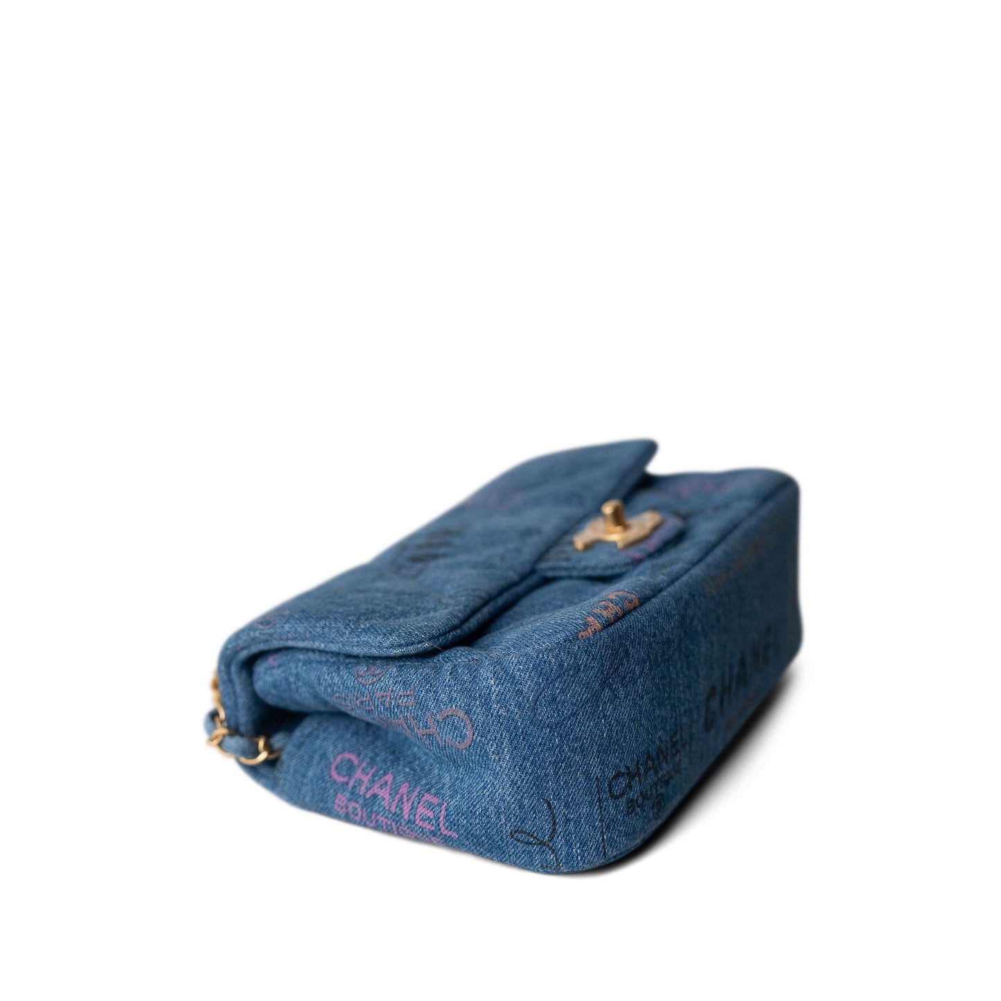 22P Denim Quilted Single Flap Small AGHW