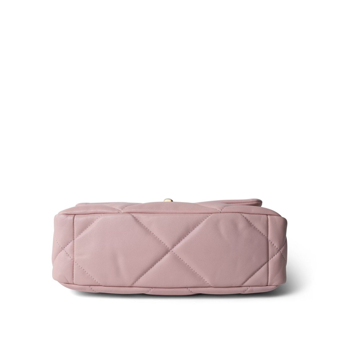 Rose Clair Lambskin Quilted 19 Flap Small Mixed Hardware