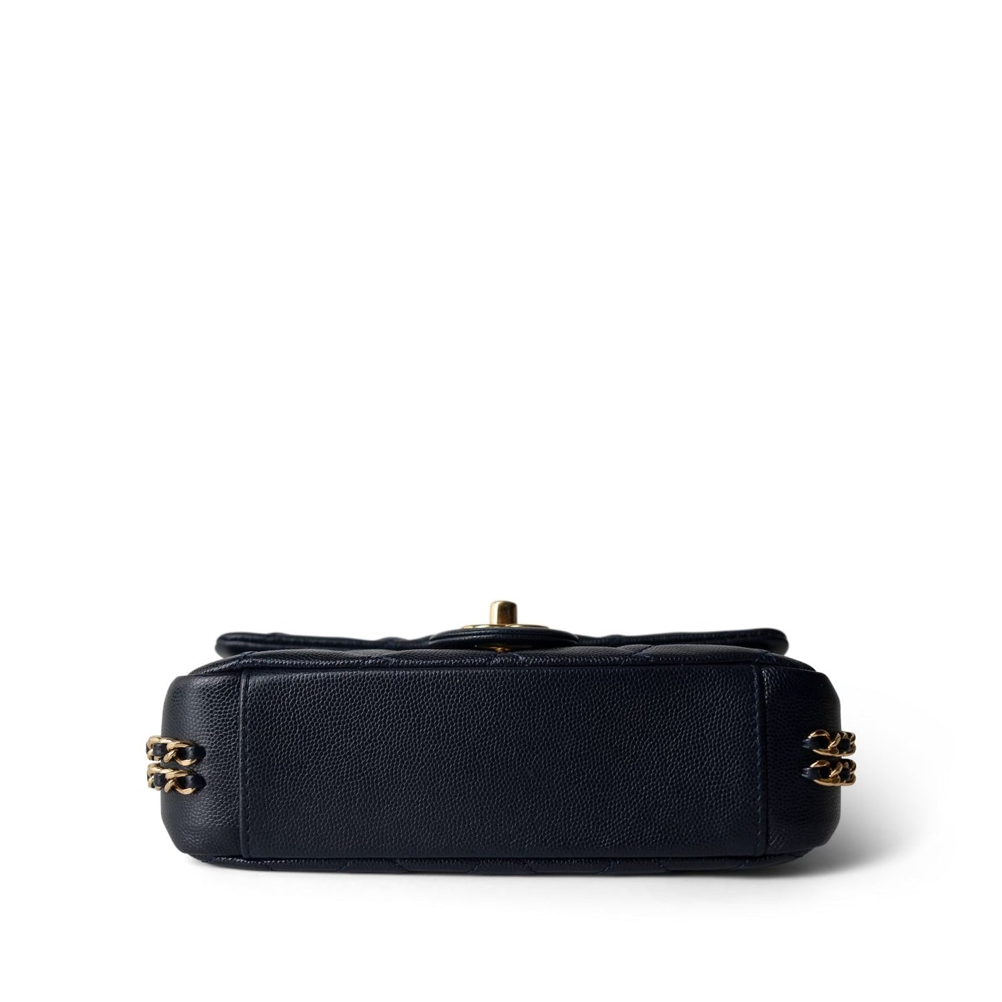 Navy Caviar Quilted CC You Flap Bag Mini GHW