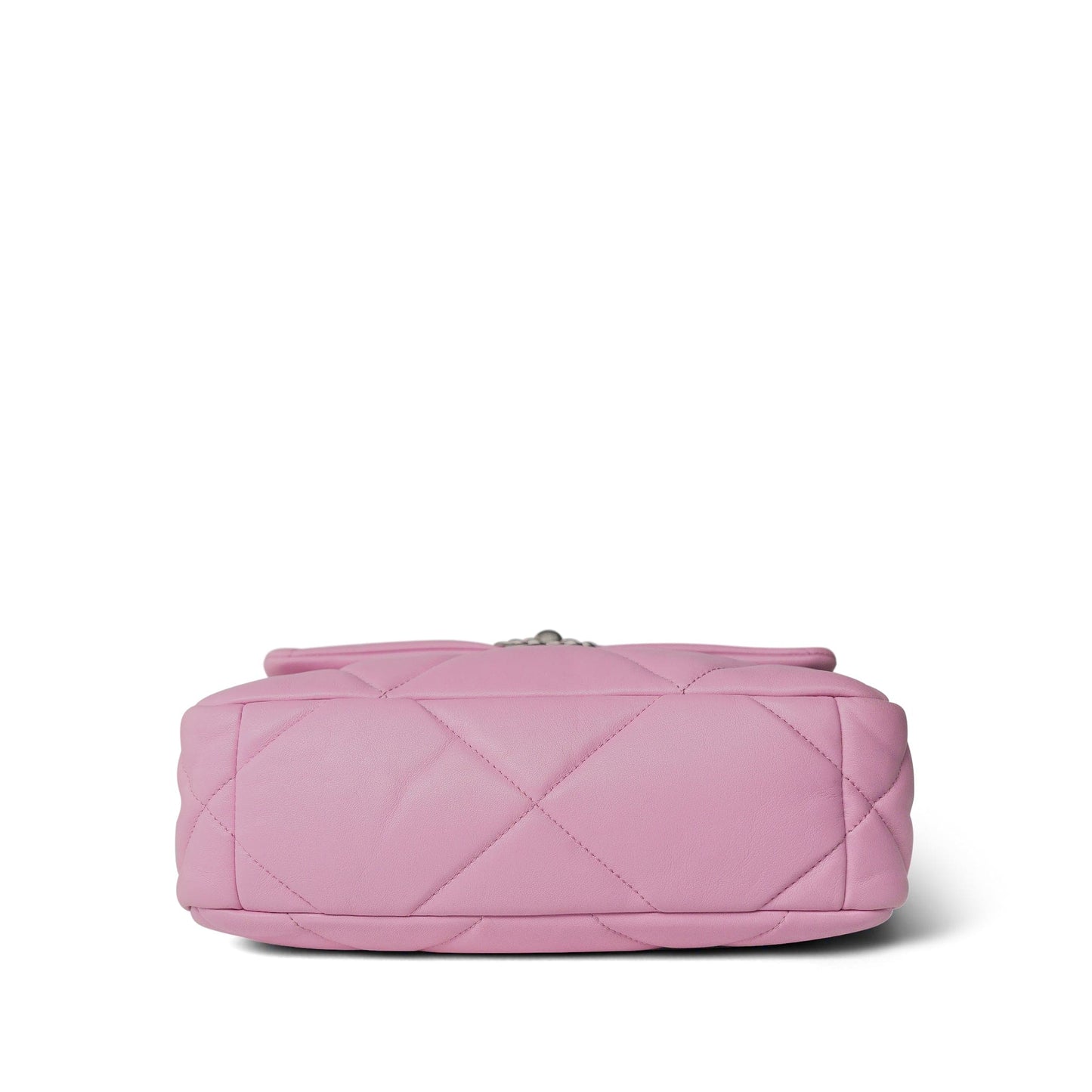 Light Pink Lambskin Quilted 19 Flap Small MHW