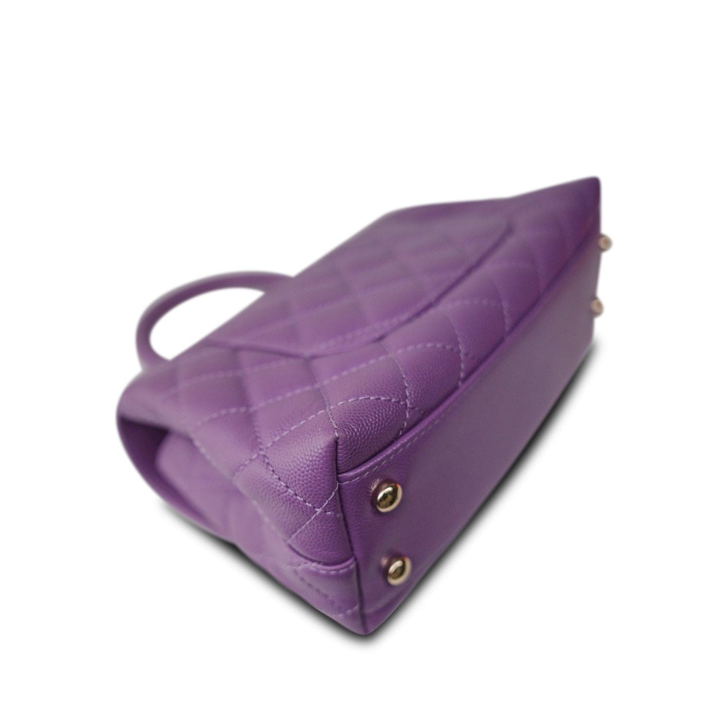 Purple Caviar Quilted Small Coco Handle LGHW