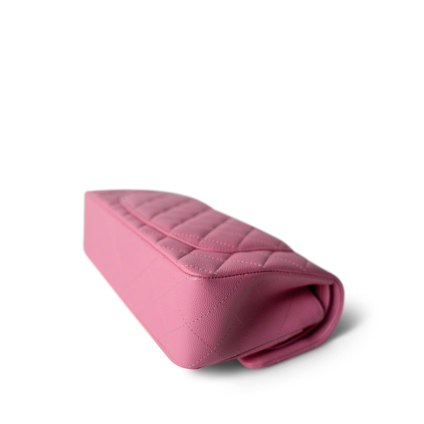 21P Pink Caviar Quilted Small Classic Flap Light Gold Hardware