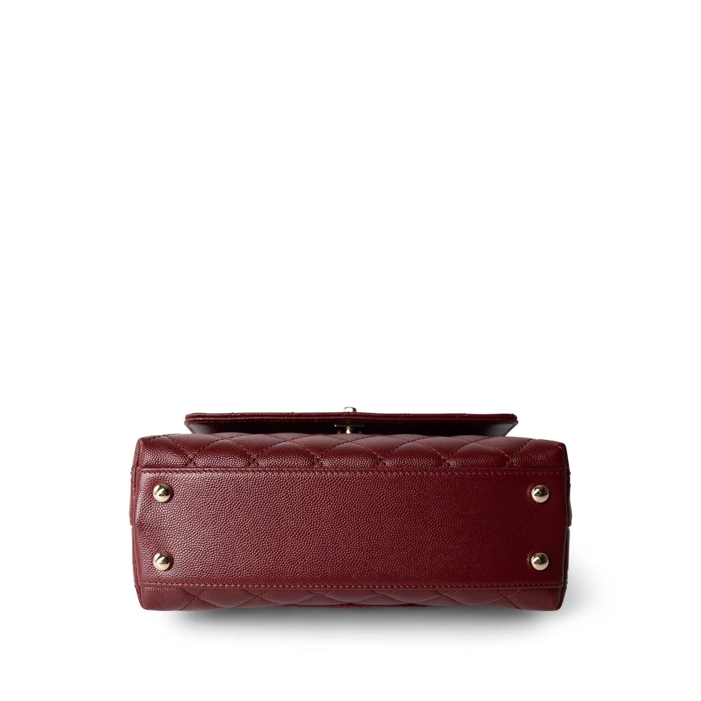 21A Burgundy Caviar Quilted Coco Handle Small LGHW
