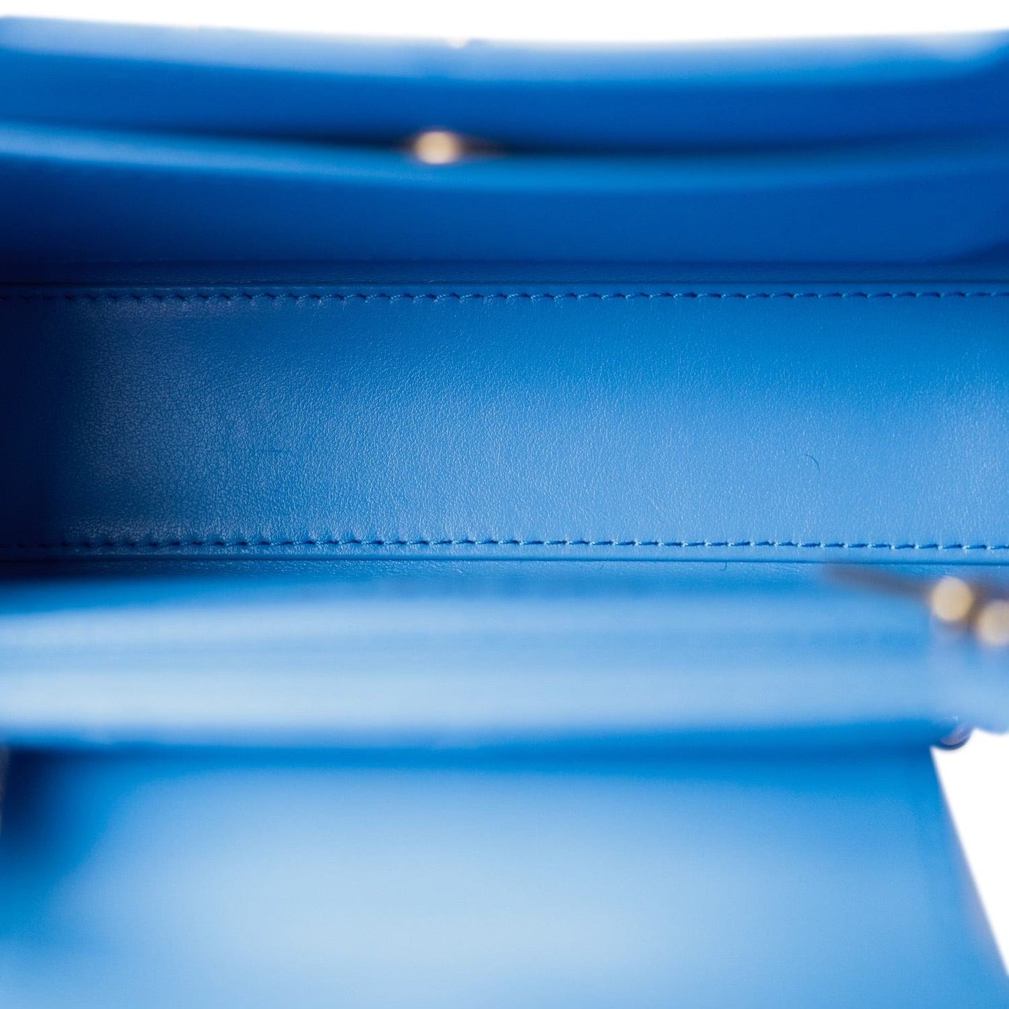 24P Blue Nano Kelly Shopper Aged Gold Hardware