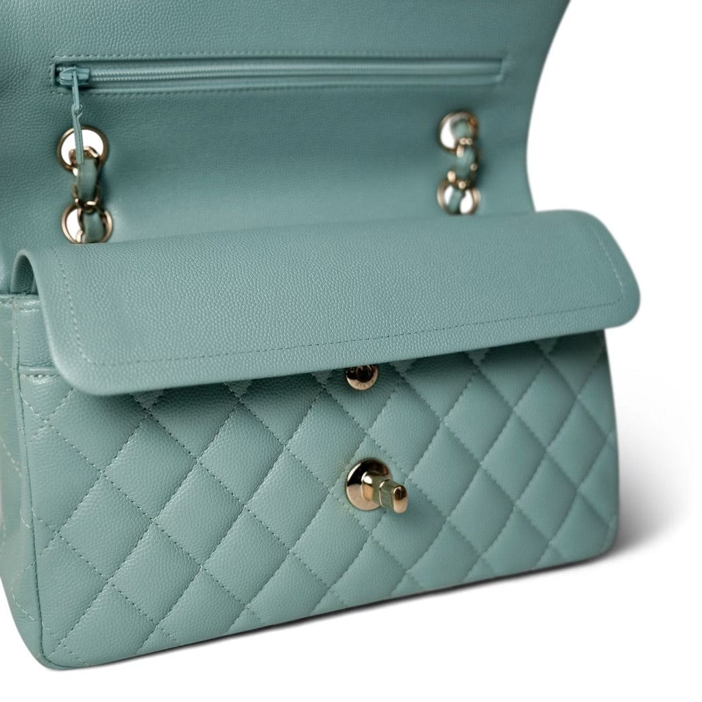 20C Tiffany Blue Small Classic Flap Light Gold Hardware