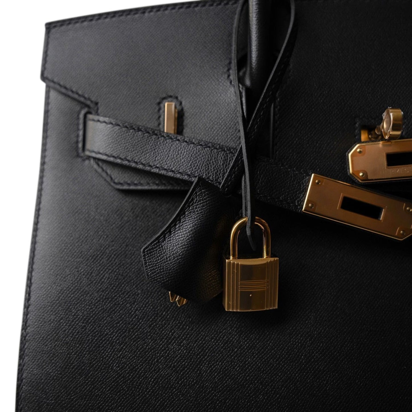 Birkin Sellier 30 Noir Veau Madame Gold Plated Y Stamp