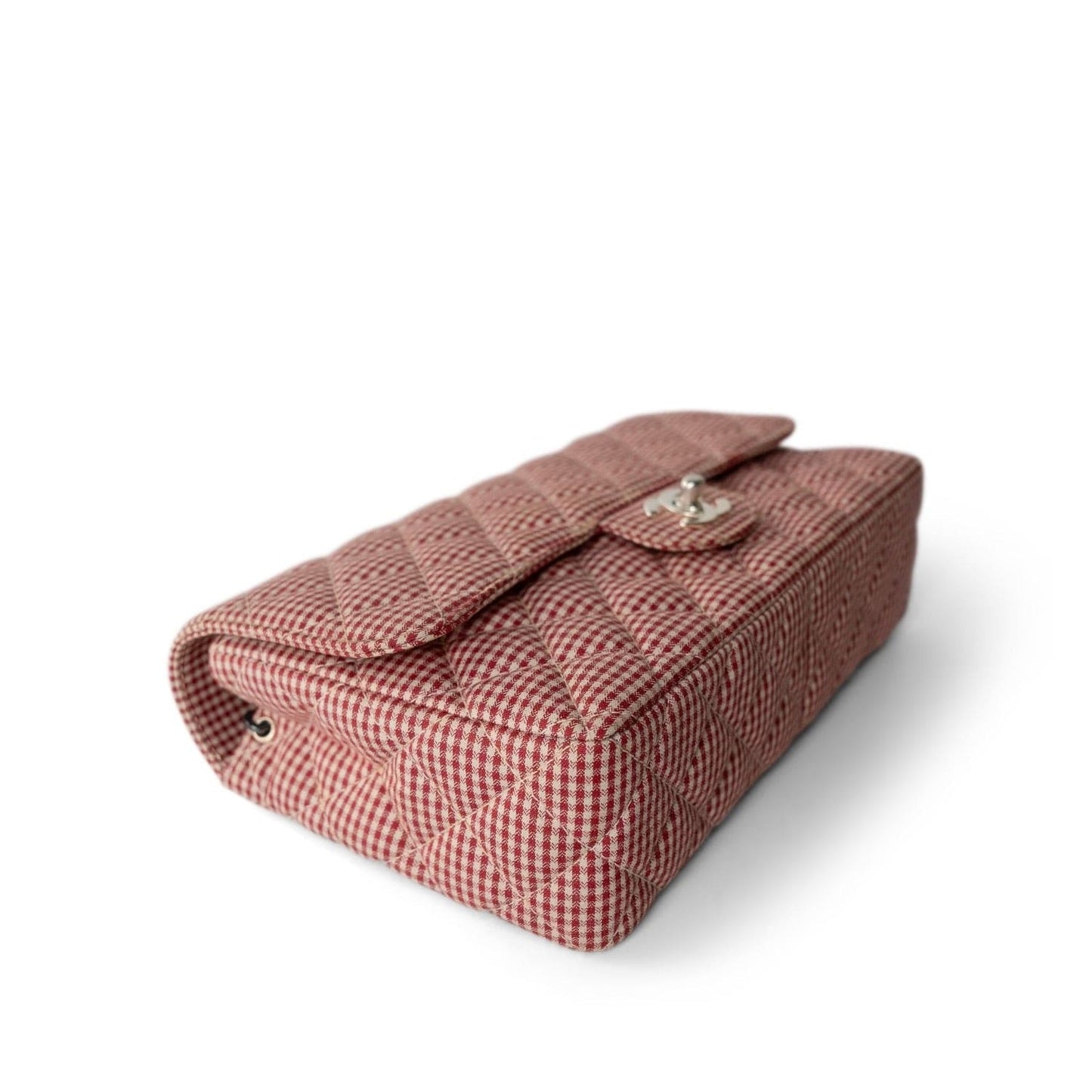 Vintage Gingham Red Medium Single Flap Bag