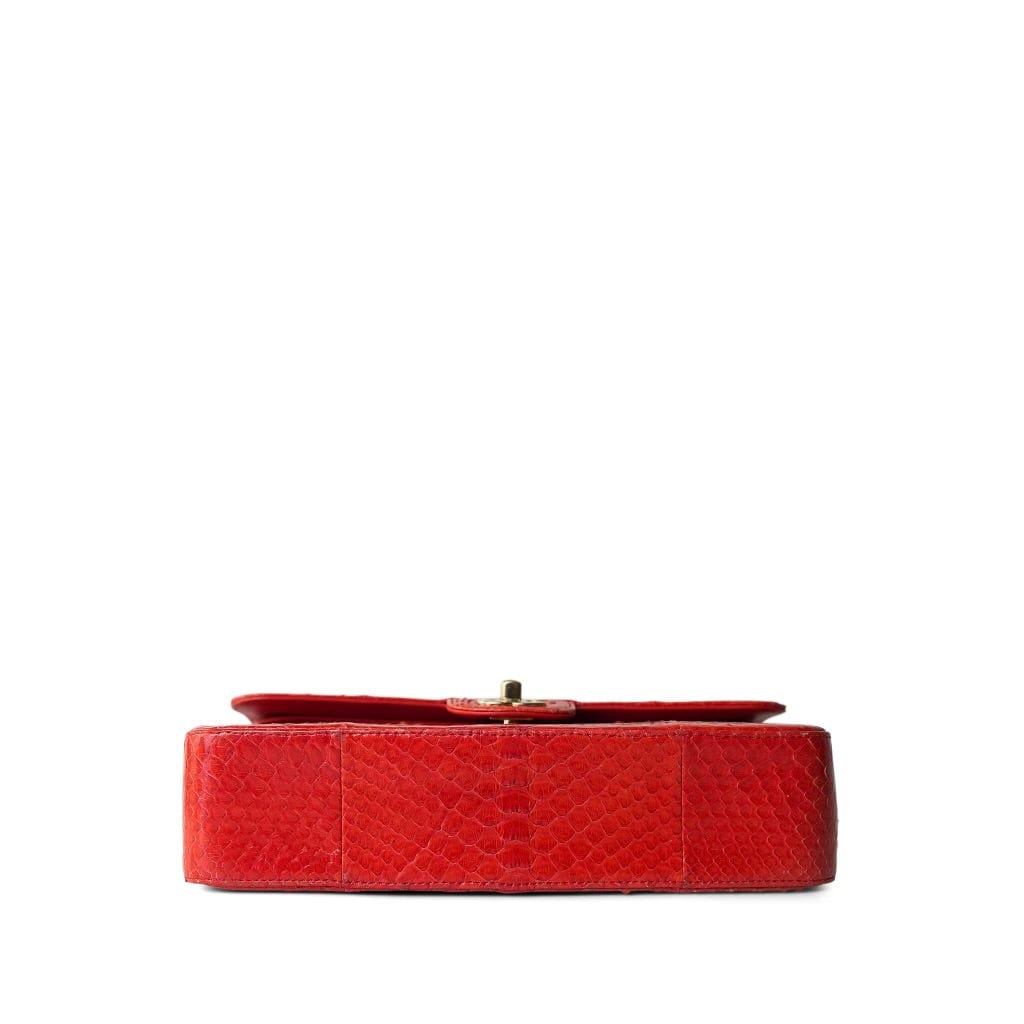 Red Python Medium Classic Double Flap LGHW