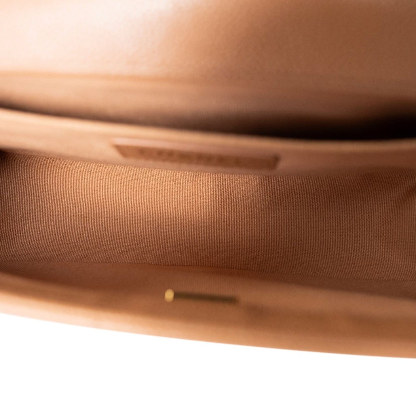 21K Caramel Caviar Quilted Boy Bag Old Medium Light Gold Hardware