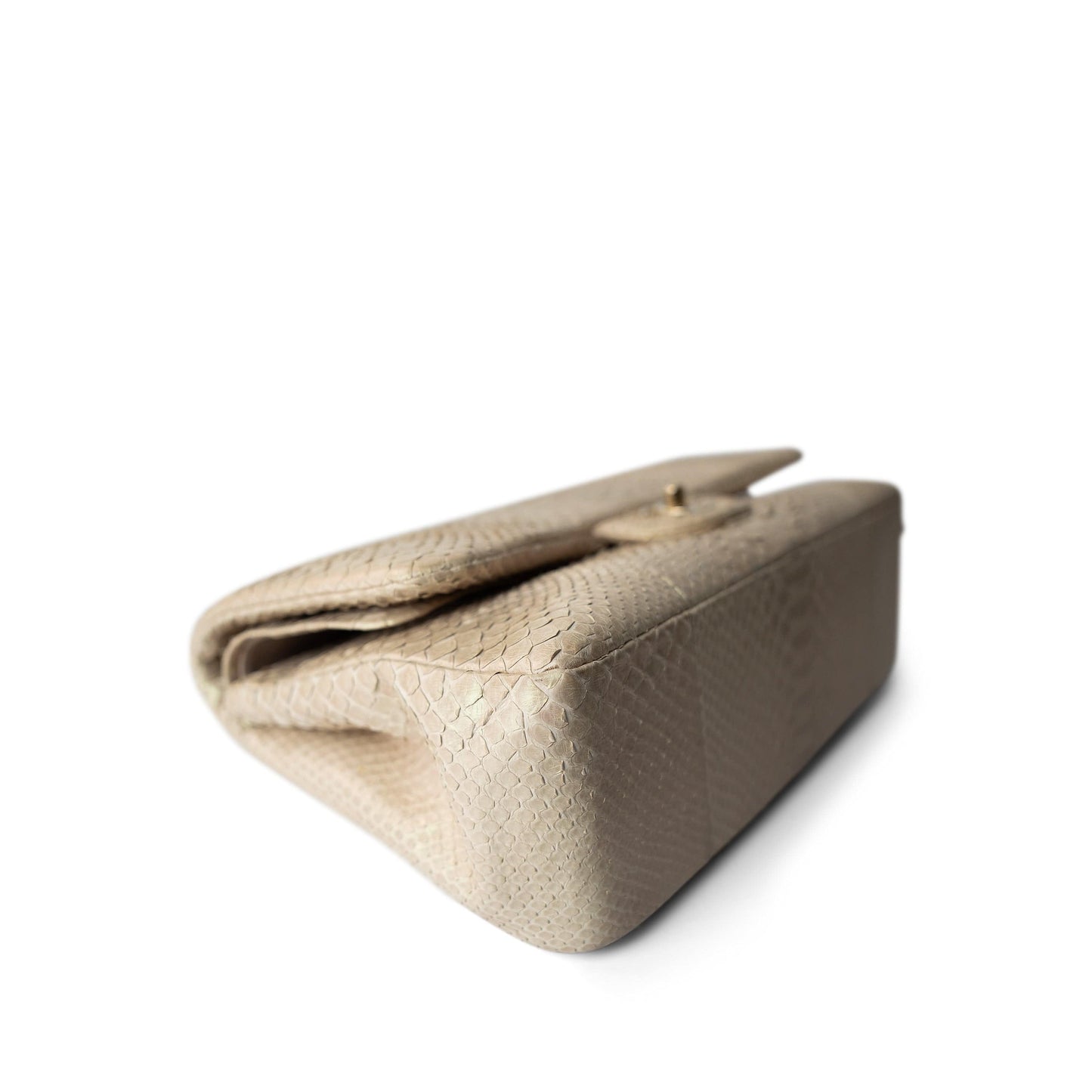 Iridescent Beige Python Classic Flap Jumbo LGHW