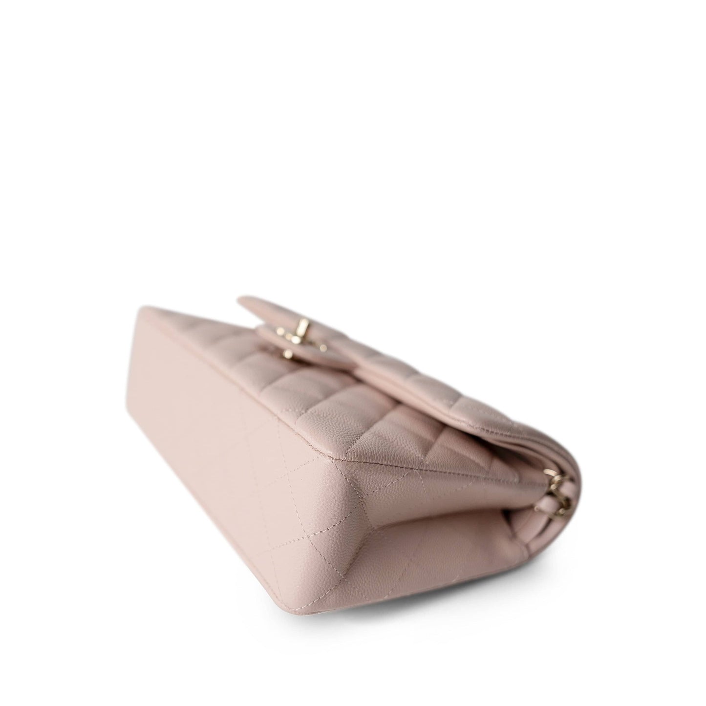 21C Light Pink Caviar Quilted Classic Flap Small LGHW