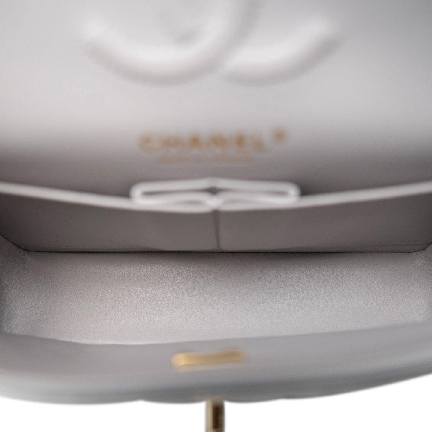 21A Grey Caviar Quilted Classic Flap Small Light Gold Hardware