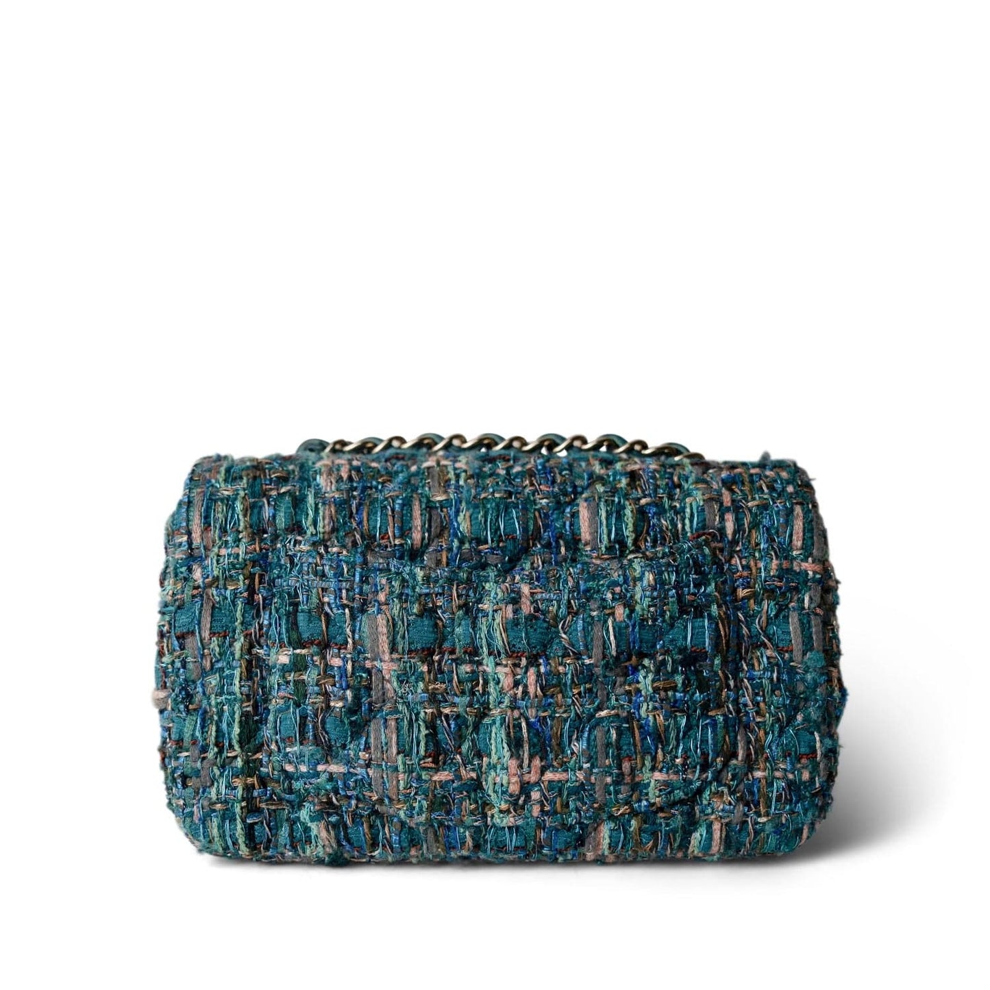 19A Ancient Egypt Turquoise Tweed Quilted Mini Rectangular Flap LGHW