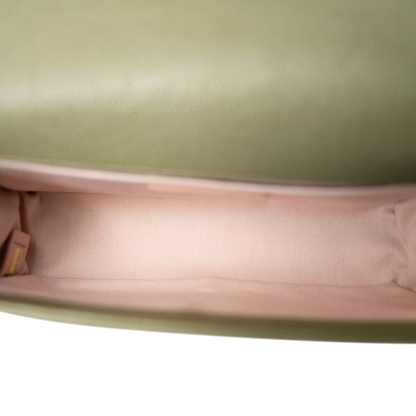 Khaki Caviar Quilted Old Medium Boy Bag Aged Gold Hardware