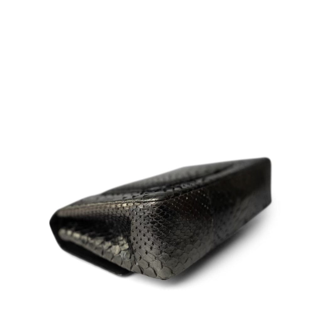 Medium Python Metallic Classic Double Flap