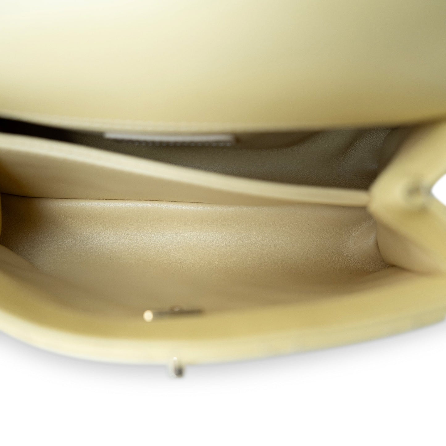 22P Light Yellow Caviar Quilted Coco Handle Small (Old Mini) Light Gold Hardware