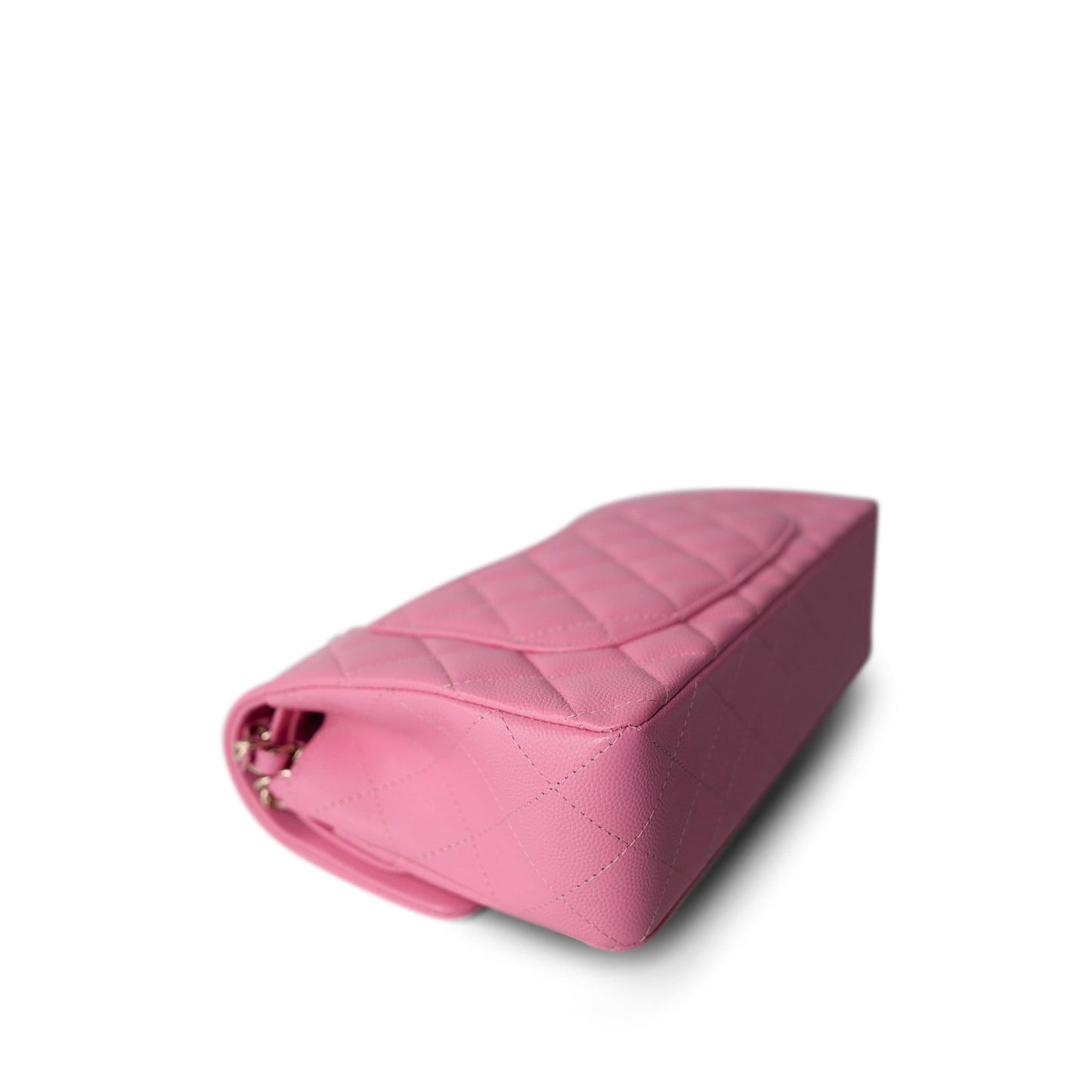 21P Pink Caviar Quilted Small Classic Flap Light Gold Hardware