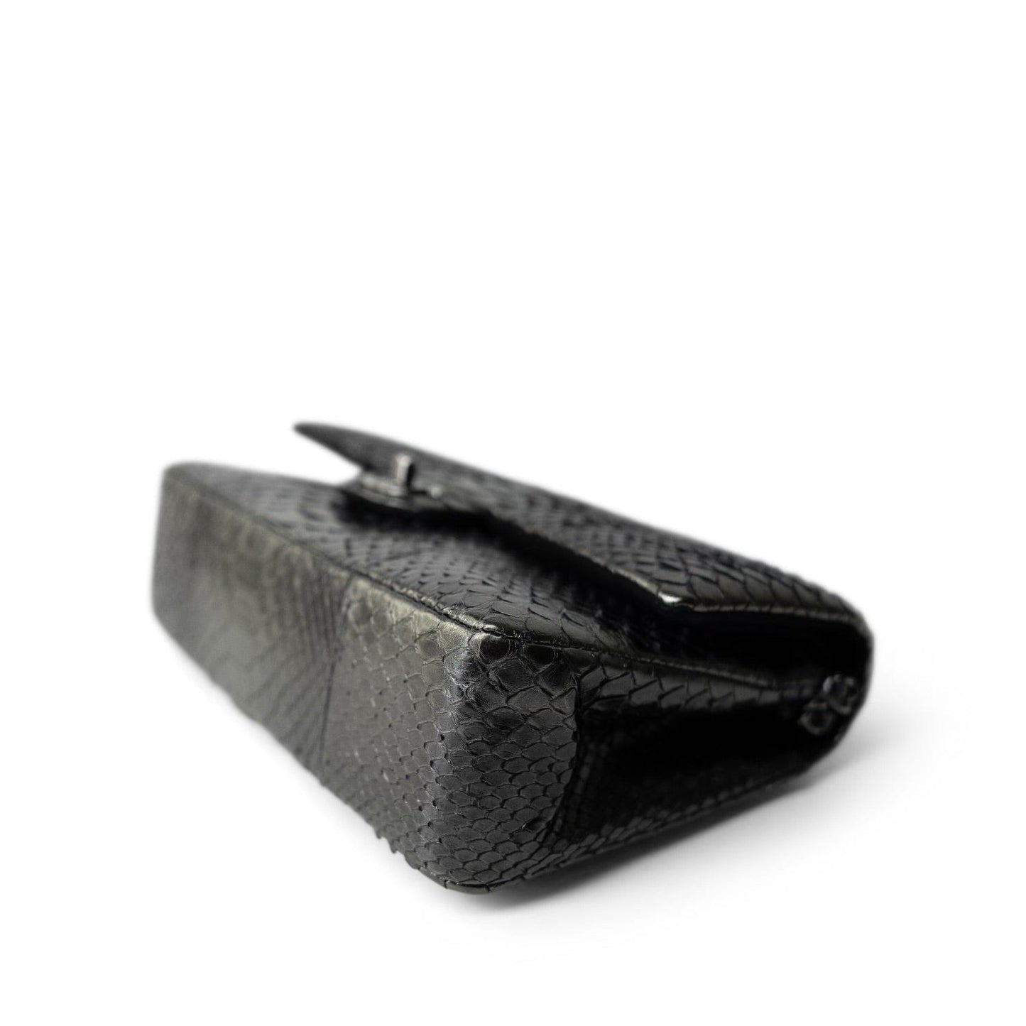 Metallic Python Medium Classic Double Flap