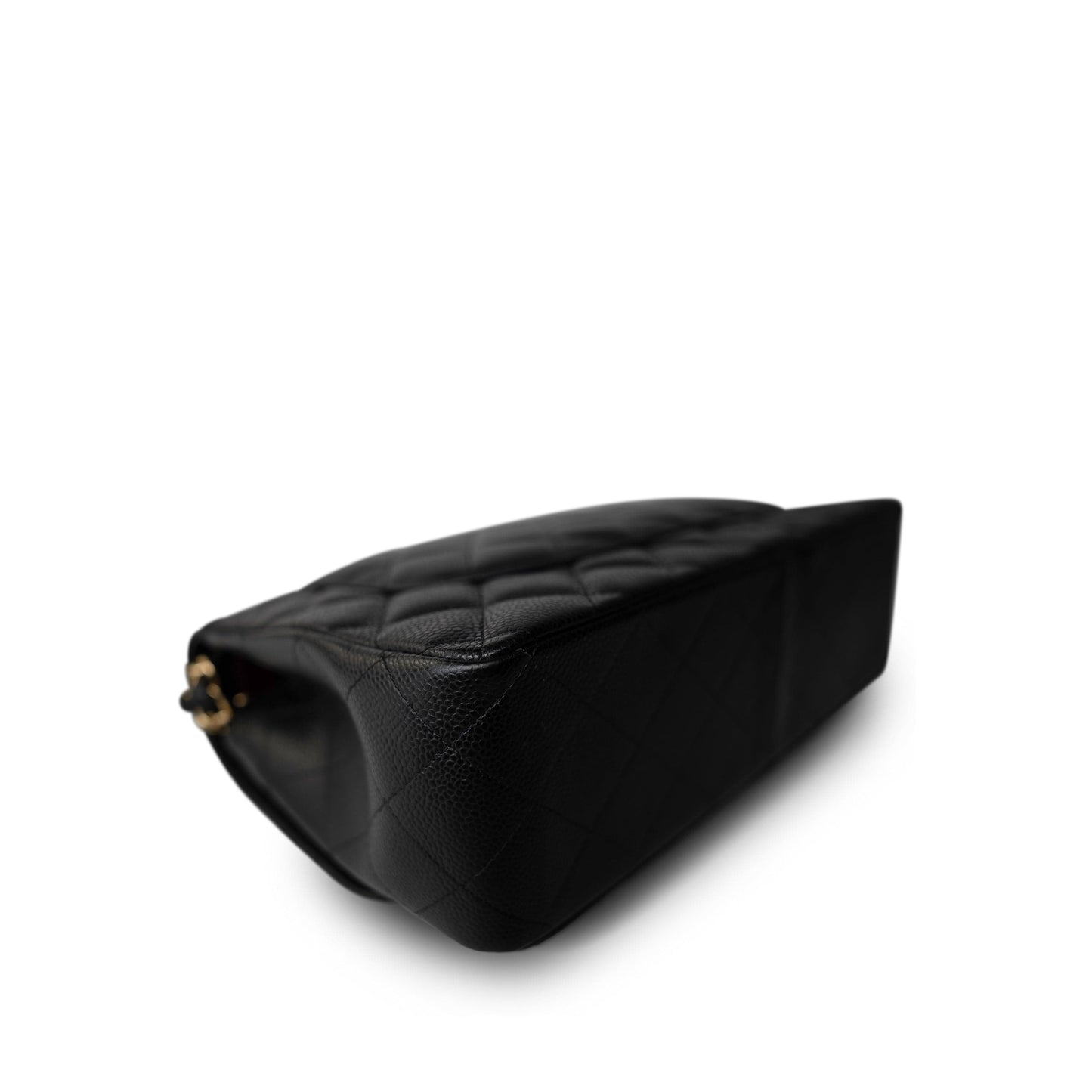 Black Jumbo Caviar Classic Flap GHW