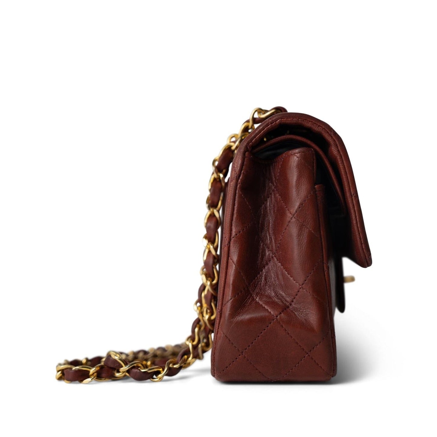 Vintage Red Lambskin Quilted Classic Flap Small GHW