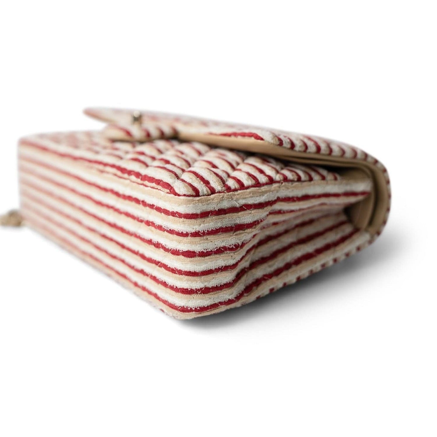 Red Striped Jersey Coco Sailor Flap Bag LGHW