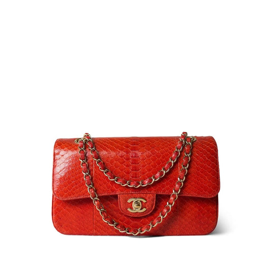 Red Python Medium Classic Double Flap LGHW