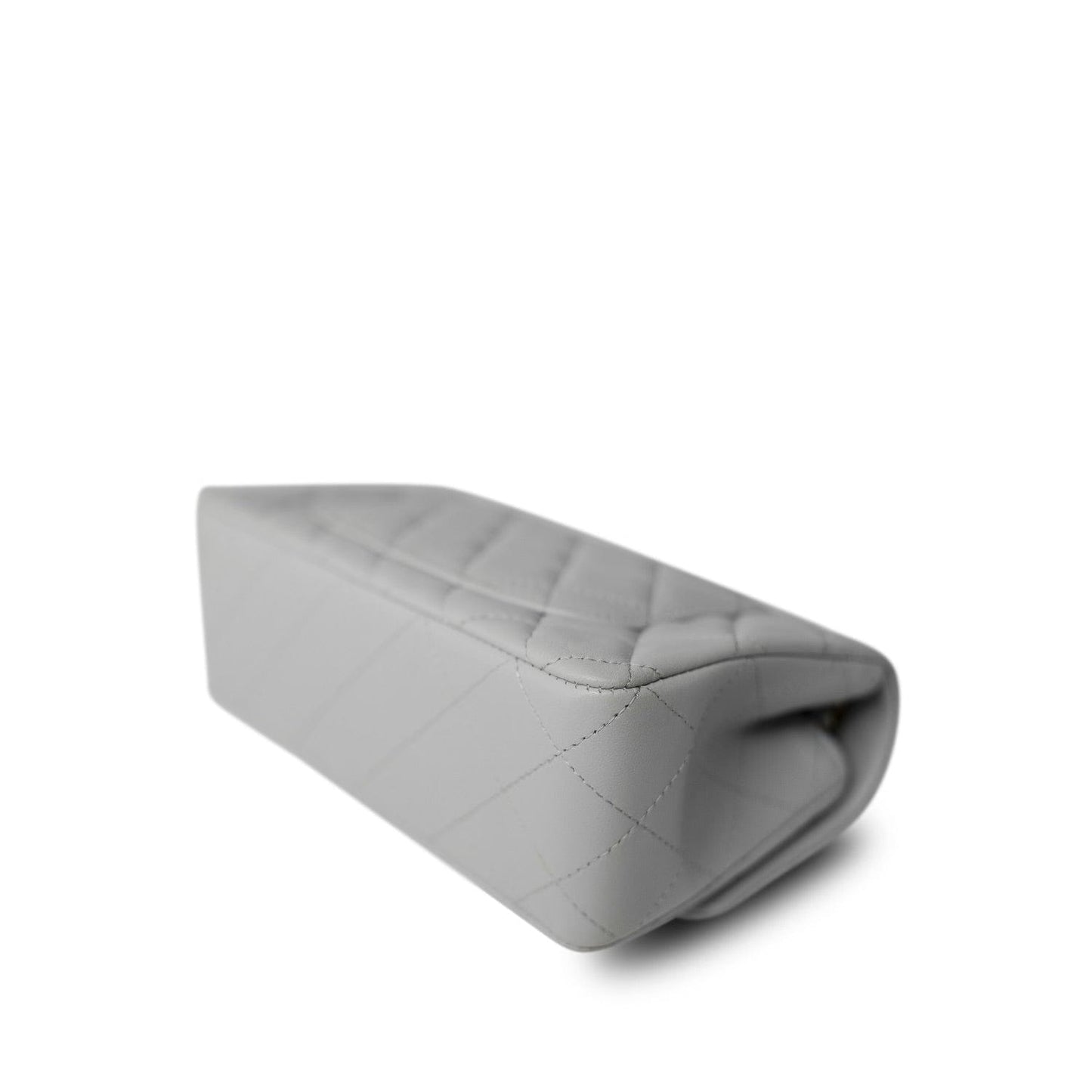 23S Light Grey Rectangular Flap Mini Light Gold Hardware