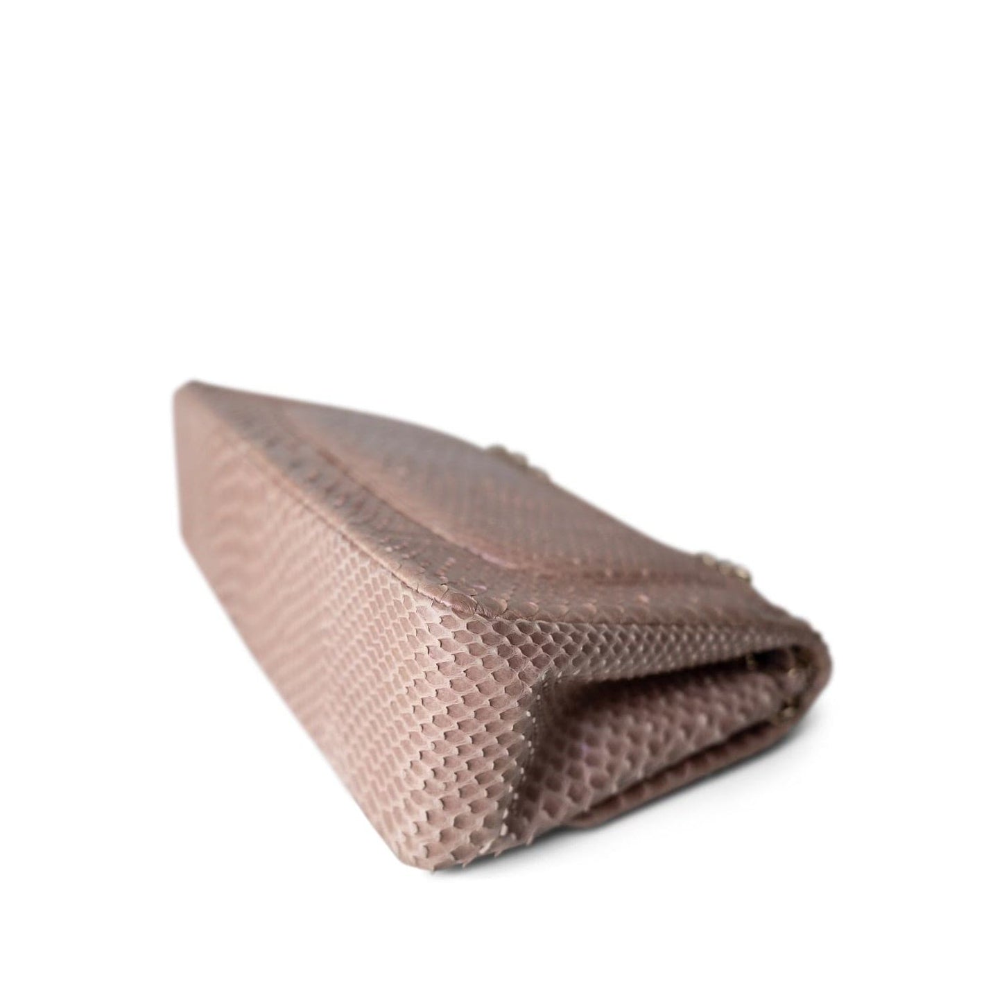 Iridescent Light Pink Python Classic Flap Jumbo LGHW