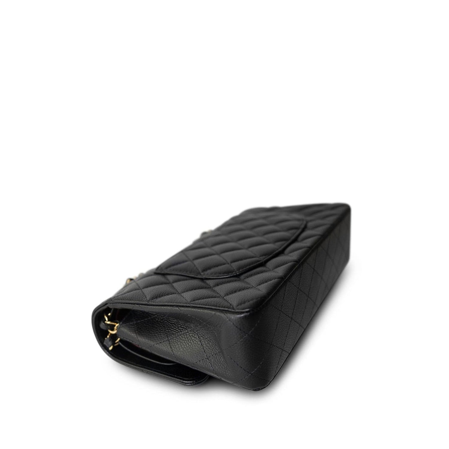 Black Caviar Quilted Medium Classic Flap Gold Hardware