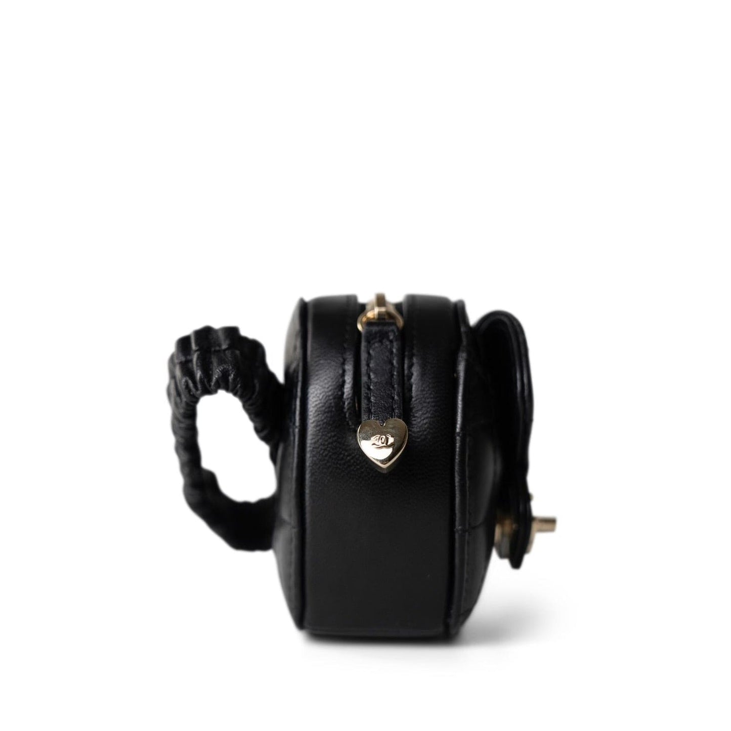 22S CC In Love Black Heart Zipped Arm Coin Purse