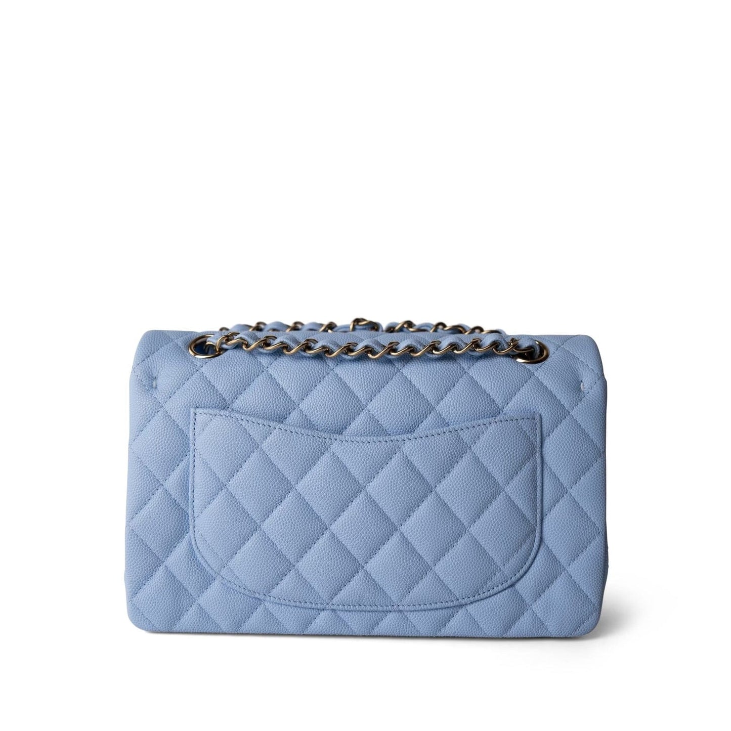 23P Light Blue Caviar Quilted Classic Flap Small Light Gold Hardware