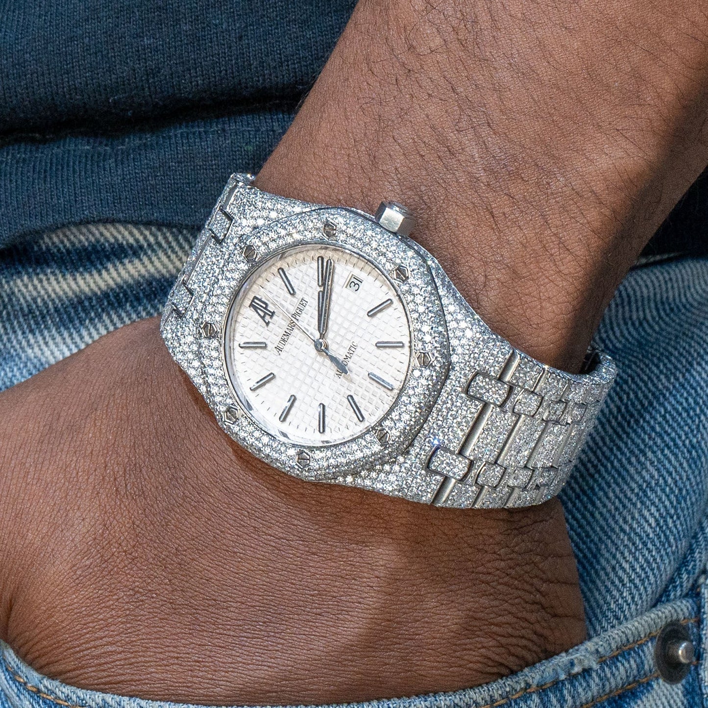Audemars Piguet Royal Oak | Stainless Steel | Diamond Iced Out | 39 MM | 20 Carats