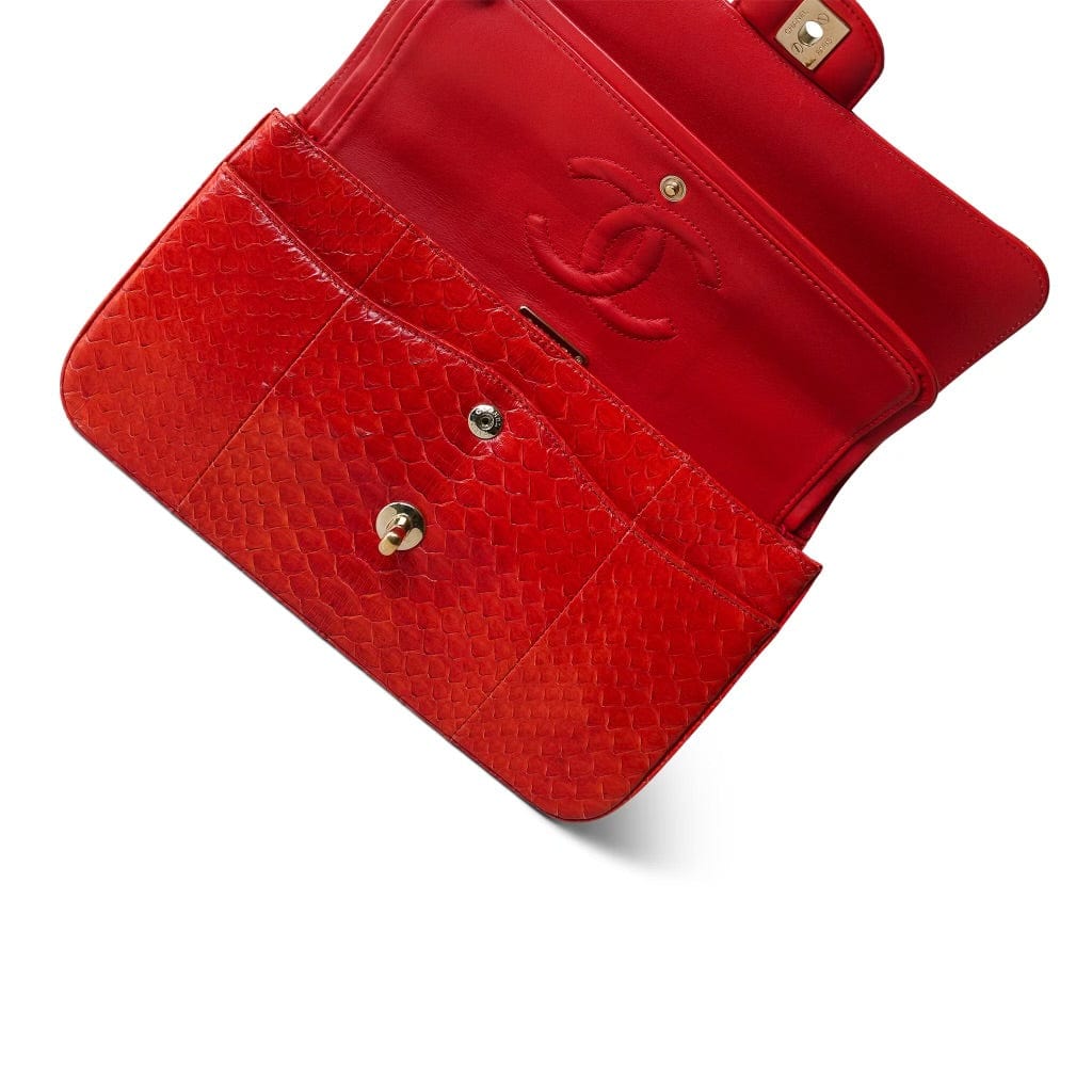 Red Python Medium Classic Double Flap LGHW