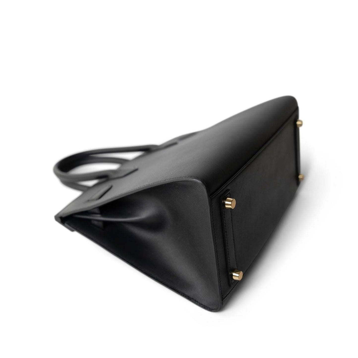 Birkin Sellier 30 Noir Veau Madame Gold Plated Y Stamp