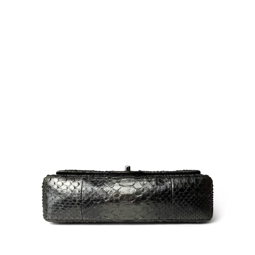 Medium Python Metallic Classic Double Flap