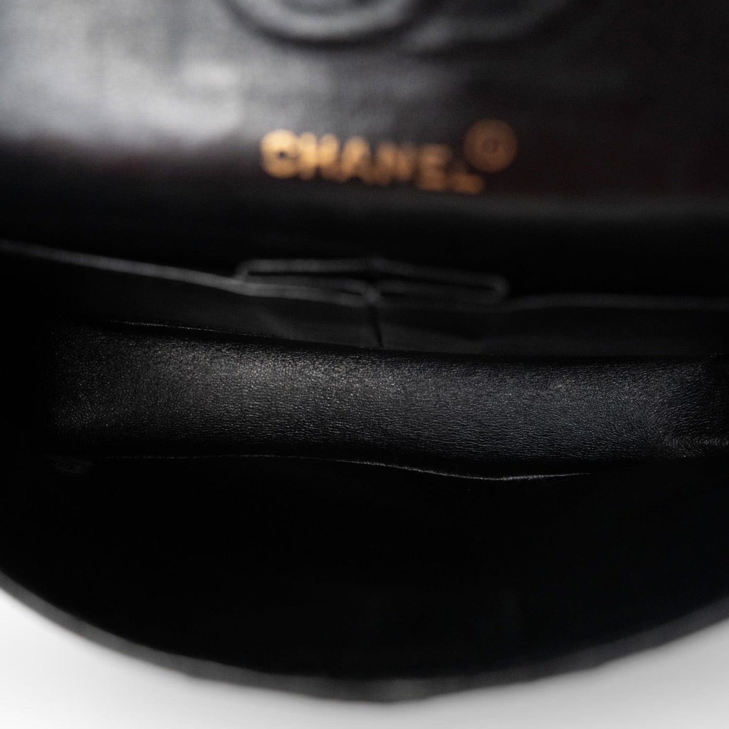 (SOLD!!!) Vintage Black Canvas Camellia Classic Small Double Flap Gold Hardware