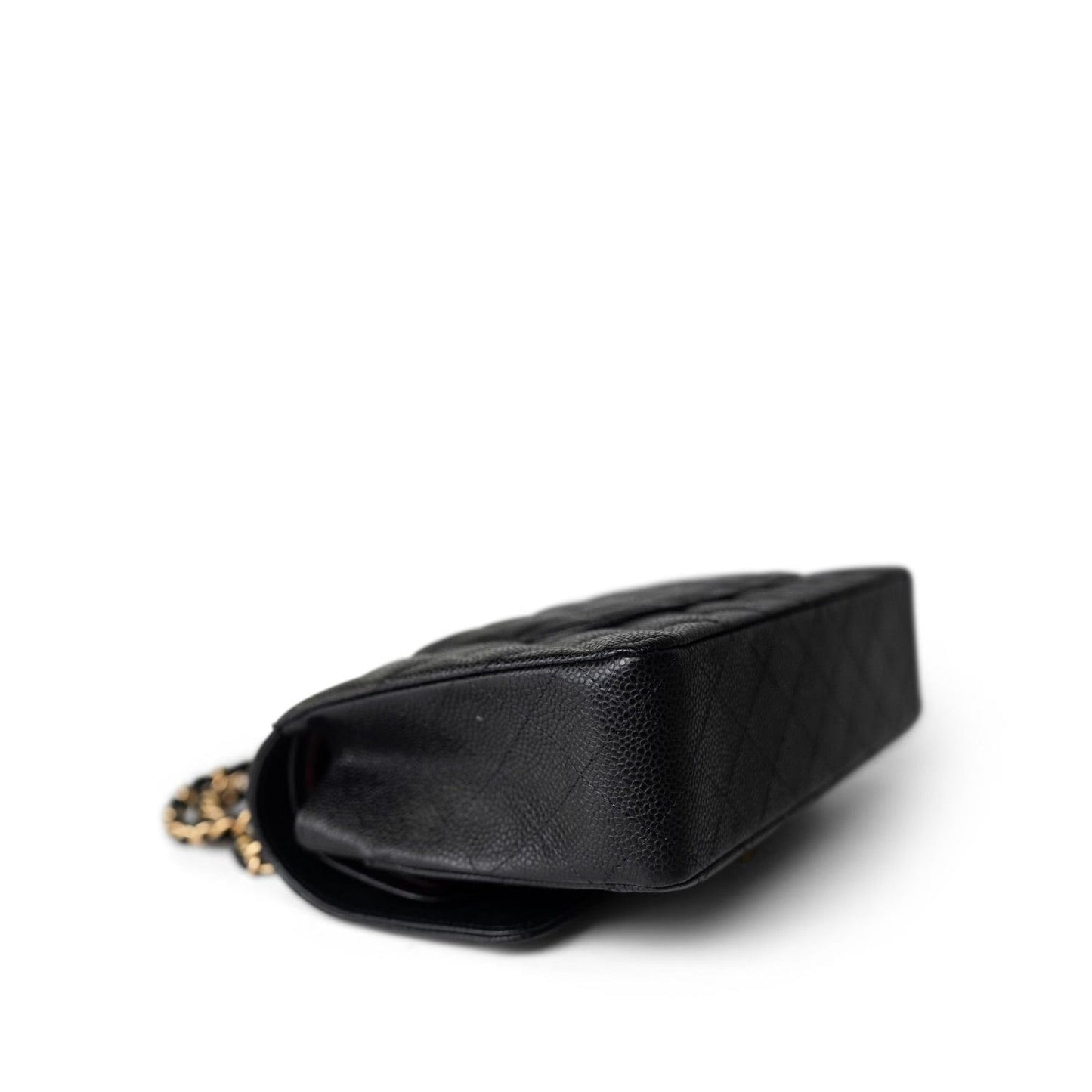 Black Caviar Quilted Classic Flap Medium Gold Hardware