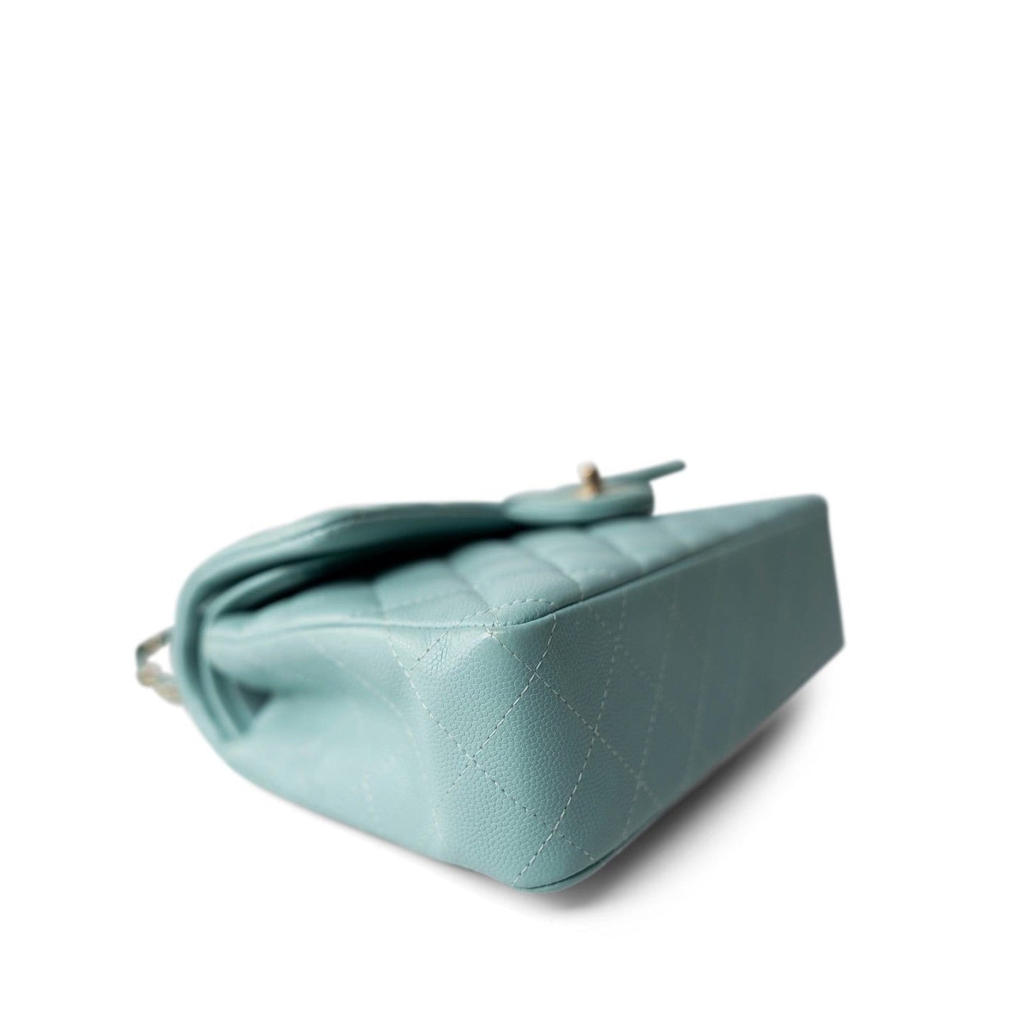 20C Tiffany Blue Small Classic Flap Light Gold Hardware