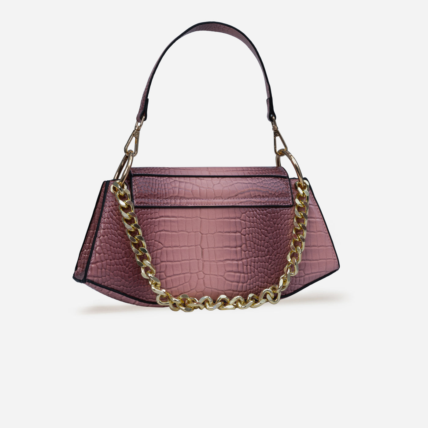 Bamboo Croc Shoulder Bag